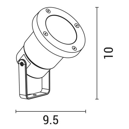 Zunanja svetilka 1xGU10/5W/230V IP65 bela