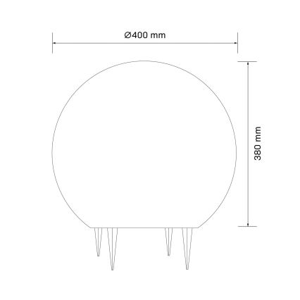 Zunanja svetilka ARGENTO 1xE27/15W/230V pr. 40 cm IP65 bela