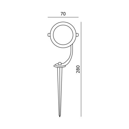 Zunanja svetilka BLAKE UNO 1xGU10/35W/230V IP65 črna