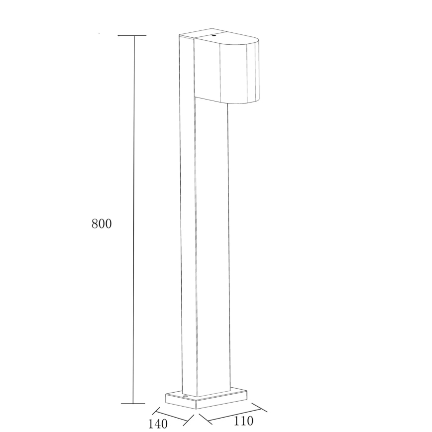 Zunanja svetilka BOSTON 1xGU10/10W/230V 80 cm IP54 črna