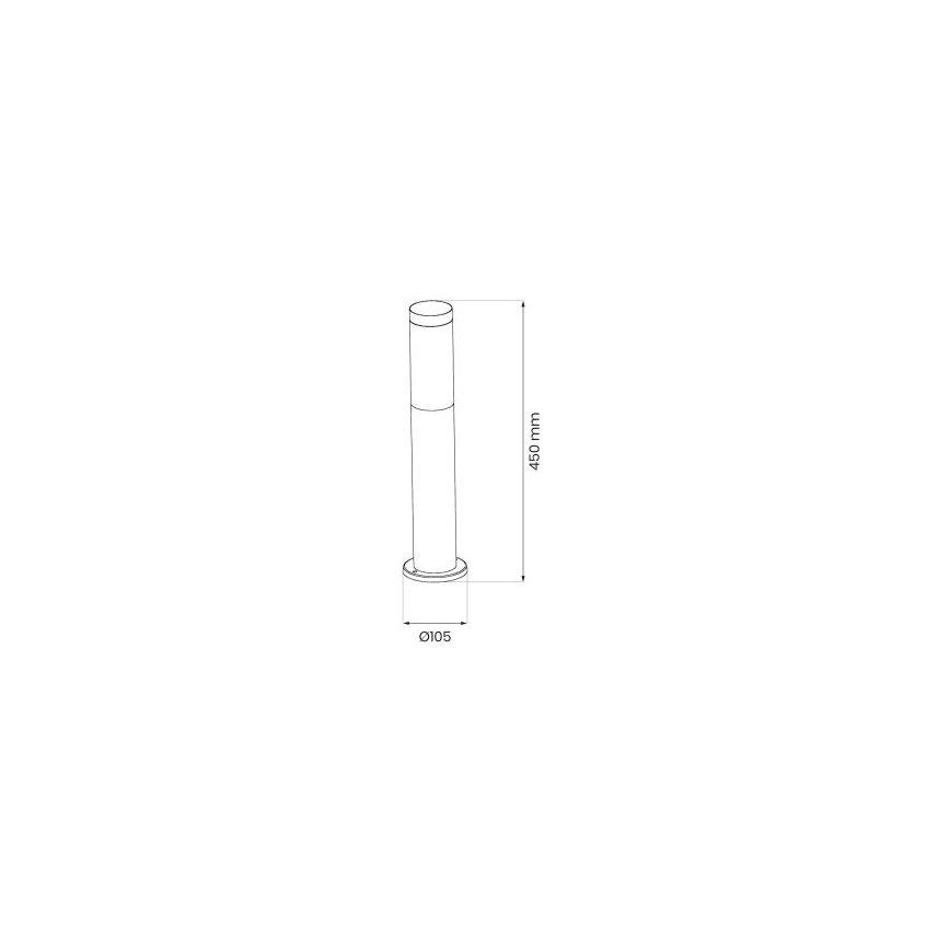Zunanja svetilka BROOKLYN 1xE27/60W/230V 45 cm IP44 mat krom