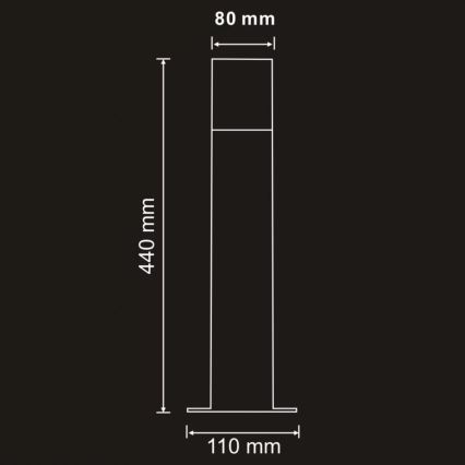 Zunanja svetilka DALLAS 1xE27/12W/230V IP44 44 cm antracit