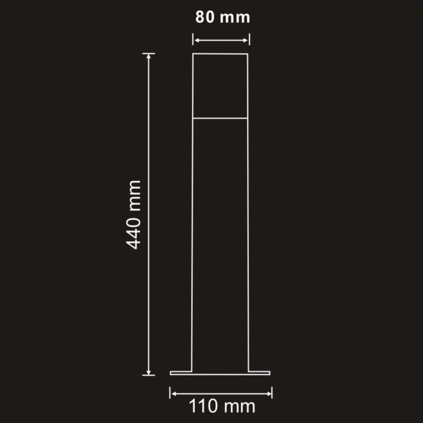 Zunanja svetilka DALLAS 1xE27/12W/230V IP44 44 cm antracit