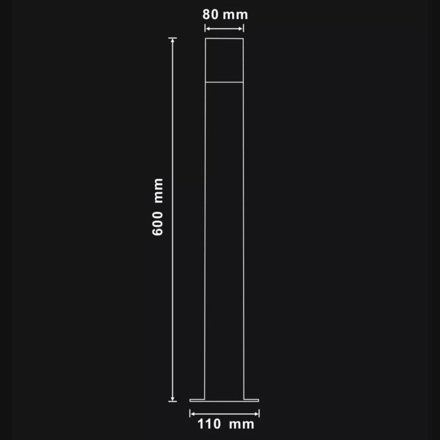 Zunanja svetilka DALLAS 1xE27/12W/230V IP44 60 cm antracit