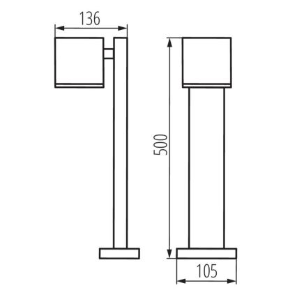 Zunanja svetilka GORI 1xGU10/35W/230V IP44