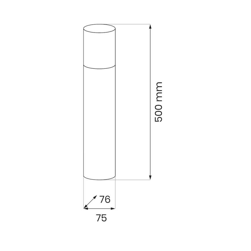 Zunanja svetilka HARLEM 1xE27/60W/230V 50 cm IP44 črna