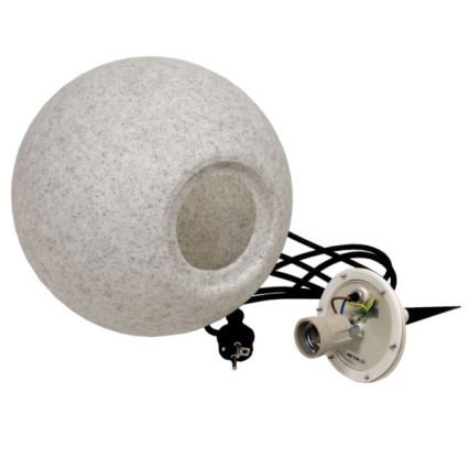 Zunanja svetilka KULA 1xE27/60W/230V premer 30 cm IP44 siva