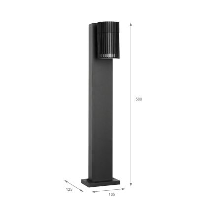 Zunanja svetilka LANTHEA 1xGU10/11W/230V IP44 50 cm črna