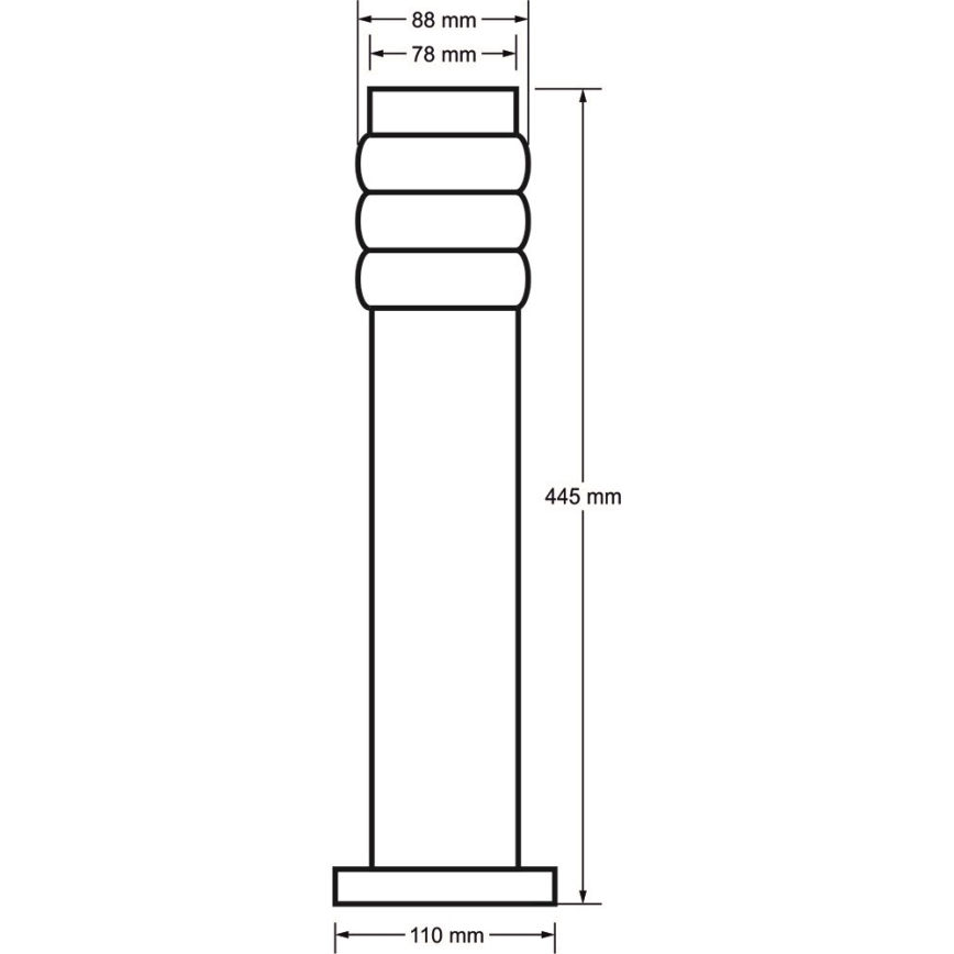 Zunanja svetilka LULA 1xE27/60W/230V 45 cm IP44 matni krom