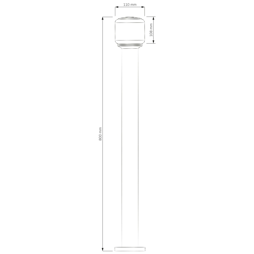 Zunanja svetilka MADRID 1xE27/12W/230V 80 cm IP44 črna