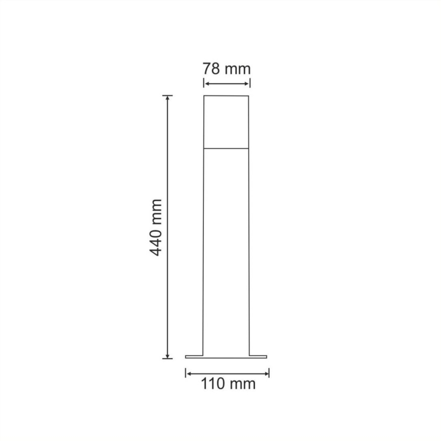 Zunanja svetilka NEW YORK 1xE27/12W/230V IP44 44 cm antracit