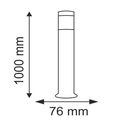 Zunanja svetilka OSLO 1xE27/10W/230V 1000mm IP44