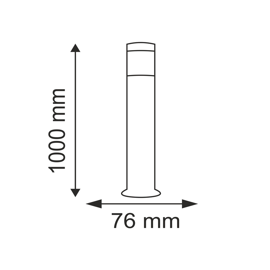Zunanja svetilka OSLO 1xE27/10W/230V 1000mm IP44