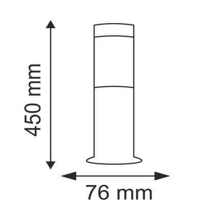 Zunanja svetilka OSLO 1xE27/10W/230V 450mm IP44