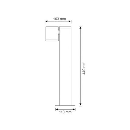 Zunanja svetilka PINO 1xGU10/10W/230V IP44 44 cm