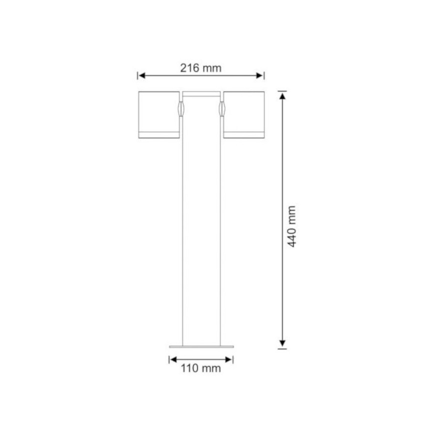 Zunanja svetilka PINO 2xGU10/10W/230V IP44 44 cm
