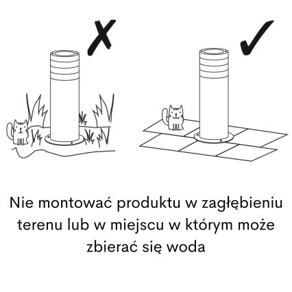 Zunanja svetilka RINO 1xE27/12W/230V IP54 44 cm črna