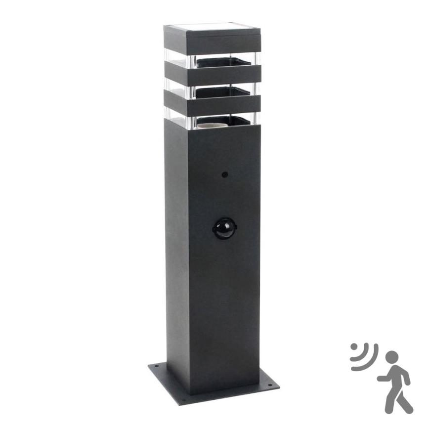 Zunanja svetilka s senzorjem TEKSAS 1xE27/12W/230V IP44 44 cm antracit