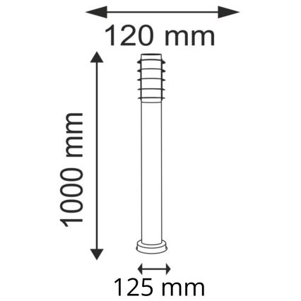 Zunanja svetilka SERENA 1xE27/10W/230V IP44 100 cm