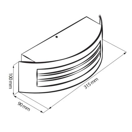 Zunanja svetilka SITOM 1xE27/14W/230V IP44