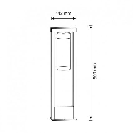 Zunanja svetilka SPECTRA 1xE27/10W/230V IP44 50 cm