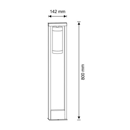 Zunanja svetilka SPECTRA 1xE27/10W/230V IP44 80 cm