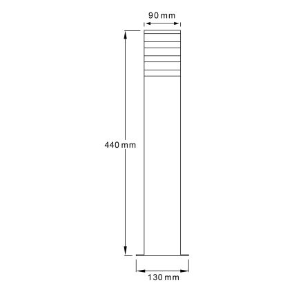 Zunanja svetilka TEKSAS 1xE27/12W/230V IP44 44 cm grafit