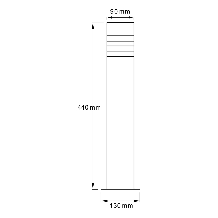 Zunanja svetilka TEKSAS 1xE27/12W/230V IP44 44 cm grafit