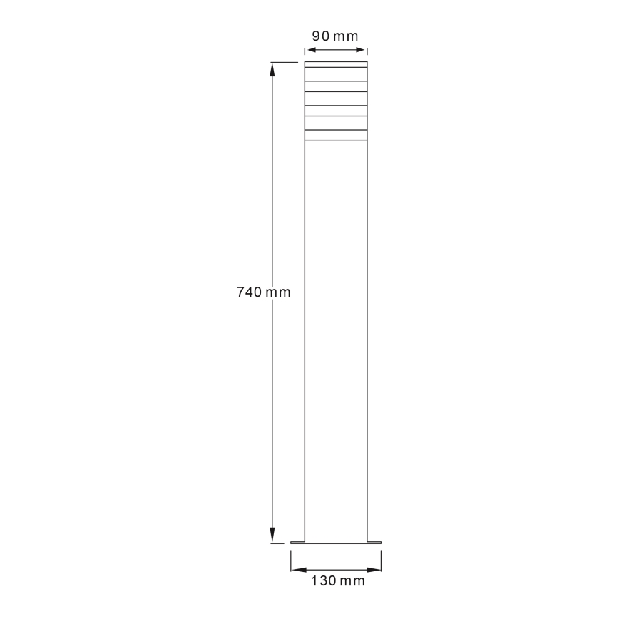 Zunanja svetilka TEKSAS 1xE27/12W/230V IP44 74 cm antracit