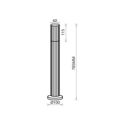 Zunanja svetilka VERTICAL 1xGU10/8W/230V IP44 črna