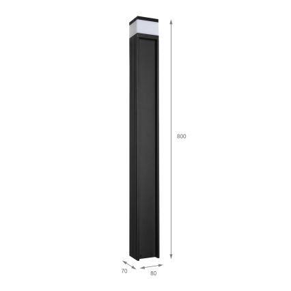 Zunanja svetilka VESPER 1xG9/5W/230V IP44 80 cm črna