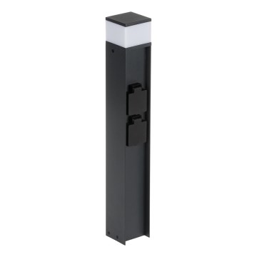 Zunanja svetilka z dvema vtičnicama DASTEN 1xG9/11W/230V 50 cm IP44 črna