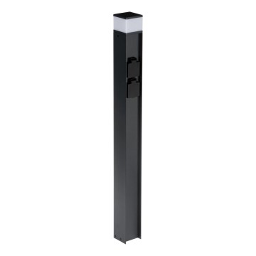 Zunanja svetilka z dvema vtičnicama DASTEN 1xG9/11W/230V 80 cm IP44 črna