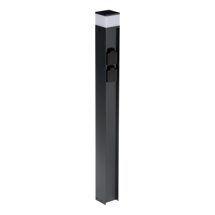 Zunanja svetilka z dvema vtičnicama DASTEN 1xG9/11W/230V 80 cm IP44 črna