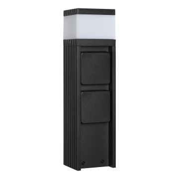 Zunanja svetilka z dvema vtičnicama VESPER 1xG9/5W/230V IP54 30 cm črna