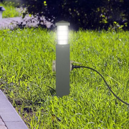 Zunanja svetilka z vtičnicami SCHUKO 1xE27/13W/230V IP44