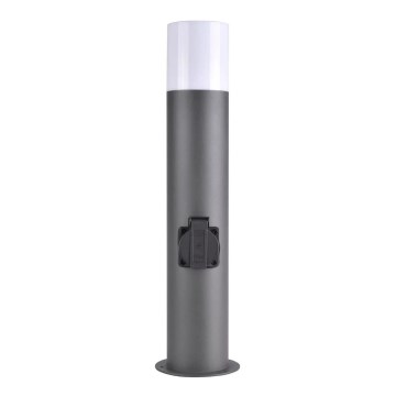 Zunanja svetilka z vtičnico DALLAS 1xE27/12W/230V IP44 grafit
