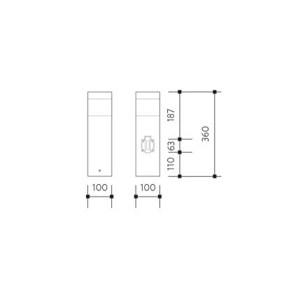 Zunanja svetilka z vtičnico GARD 1xE14/60W/230V SCHUKO IP44