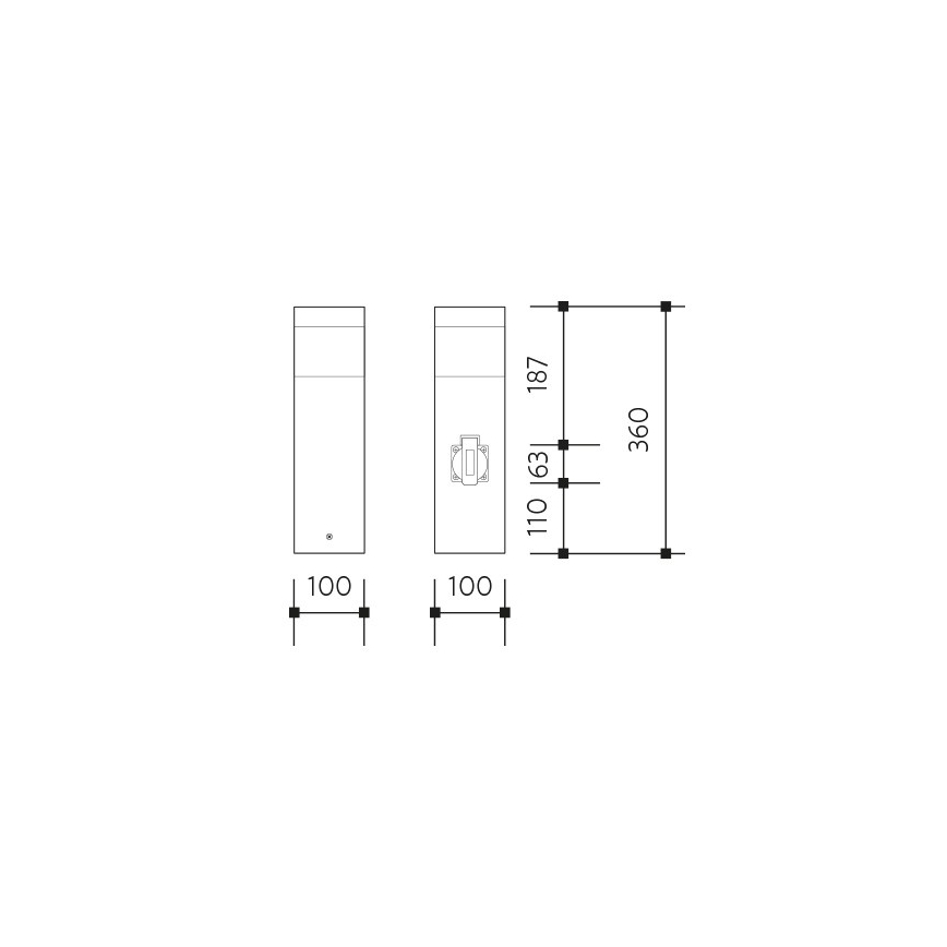 Zunanja svetilka z vtičnico GARD 1xE14/60W/230V SCHUKO IP44