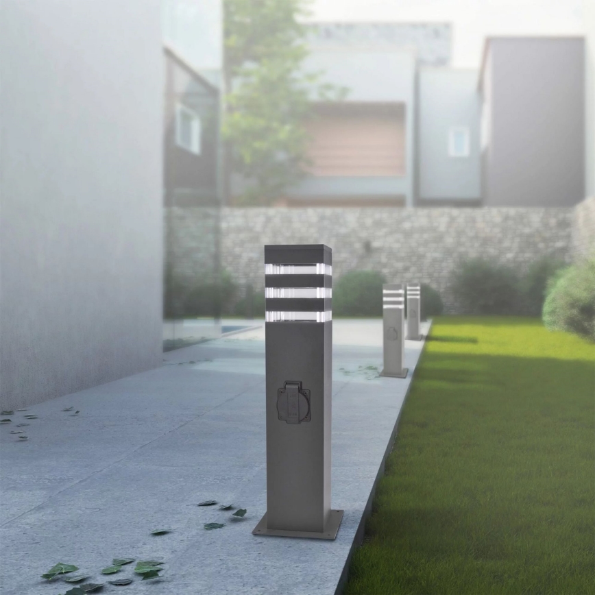 Zunanja svetilka z vtičnico TEKSAS 1xE27/20W/230V 44 cm IP44 antracitna