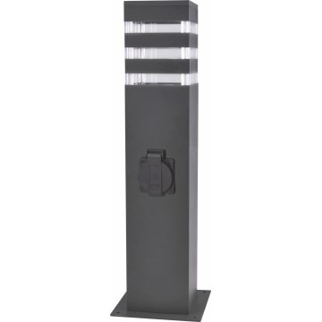 Zunanja svetilka z vtičnico TEKSAS 1xE27/20W/230V 44 cm IP44 črna