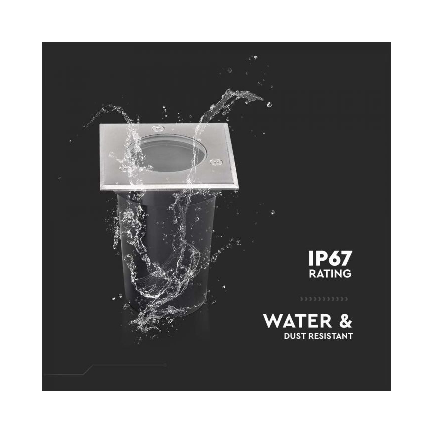 Zunanja svetilka za dovozno pot 1xGU10/35W/230V IP67