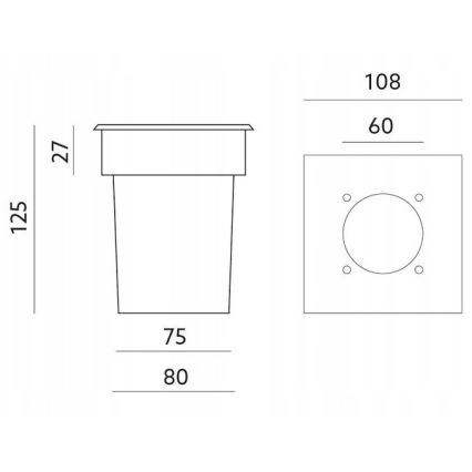 Zunanja svetilka za dovozno pot ENTRADA1 1xGU10/50W/230V IP65