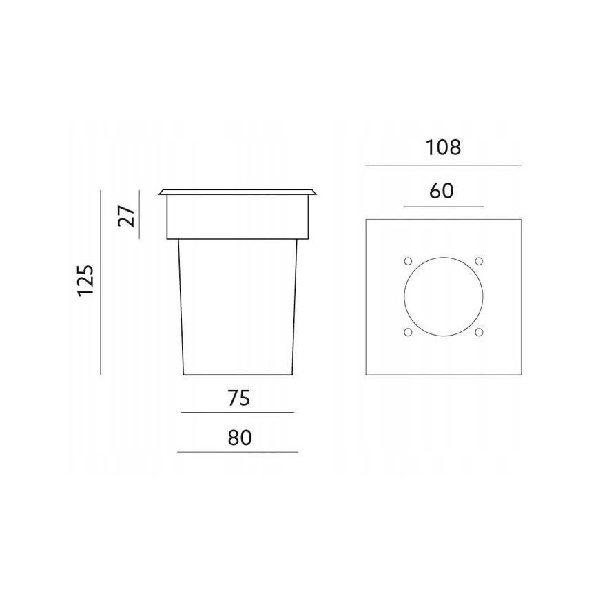 Zunanja svetilka za dovozno pot ENTRADA1 1xGU10/50W/230V IP65