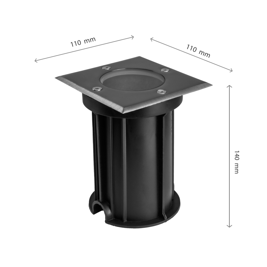 Zunanja svetilka za dovozno pot LUKKA CONNECT 1xGU10/4W/230V IP67 mat krom kvadraten