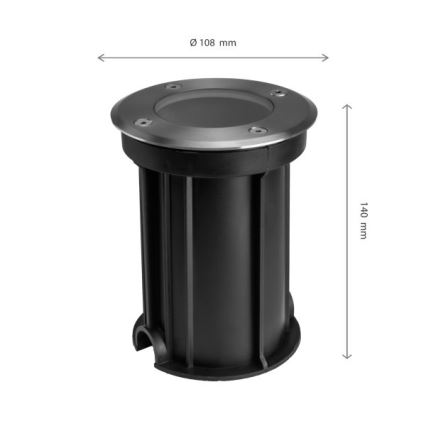Zunanja svetilka za dovozno pot LUKKA CONNECT 1xGU10/4W/230V IP67 mat krom okrogla