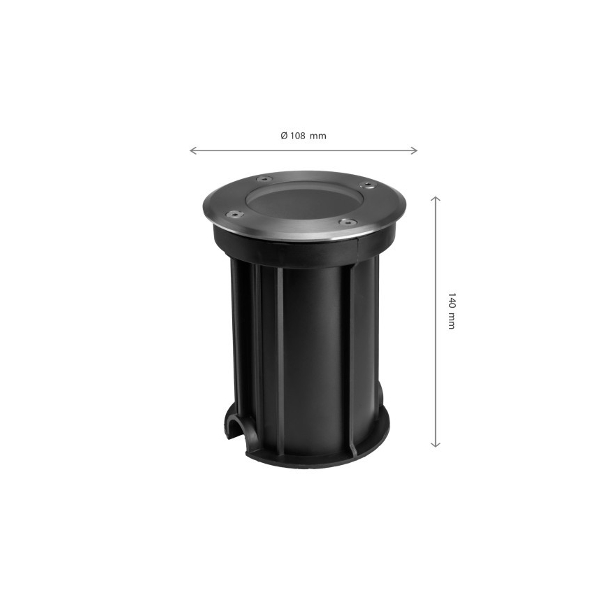 Zunanja svetilka za dovozno pot LUKKA CONNECT 1xGU10/4W/230V IP67 mat krom okrogla