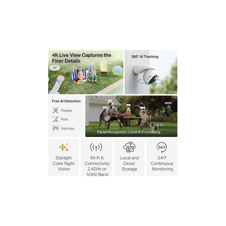 Zunanja Wi‑Fi kamera IP66