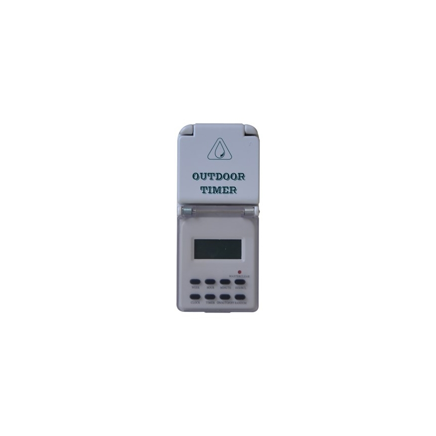 Zunanje časovno stikalo digitalno tedensko 16A/230V IP44
