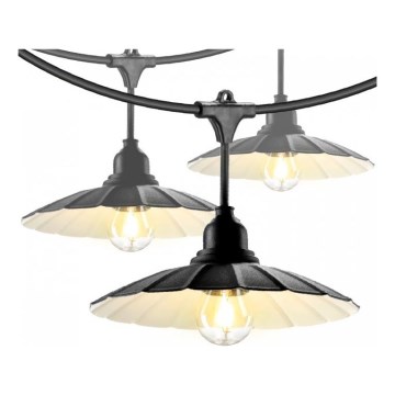 Zunanji dekorativni niz CRETE 10xE27/230V 15m IP44